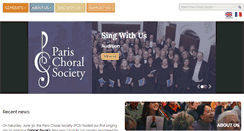 Desktop Screenshot of parischoralsociety.org