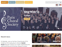 Tablet Screenshot of parischoralsociety.org